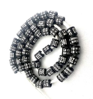 Bagues Aluminium Fermées  - Noires 2025 - Lot de 10 - 2,5mm