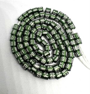 Bagues Aluminium Fermées  - Vertes 2026 - Lot de 10 - 3mm